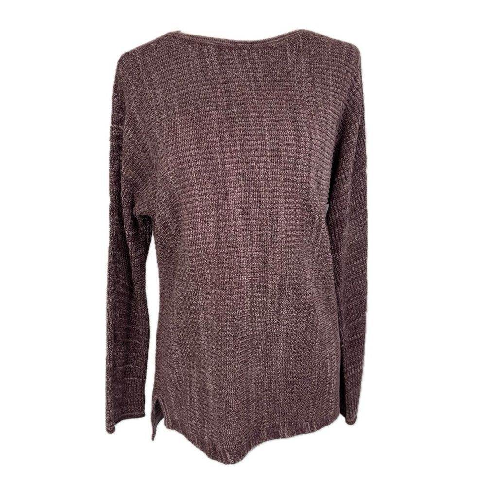 Pure Jill J. Jill Plum Marled Heathered Sweater Sz S Coastal Earthy Minimalist